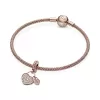PANDORA Rose heart padlock dangle with clear cubic zirconia