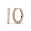 PANDORA Rose hoop earrings with clear cubic zirconia, 20 mm