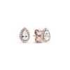 PANDORA Rose stud earrings with clear cubic zirconia