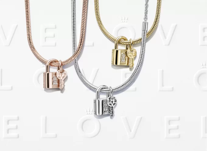 Padlock and Key Dangle Charm