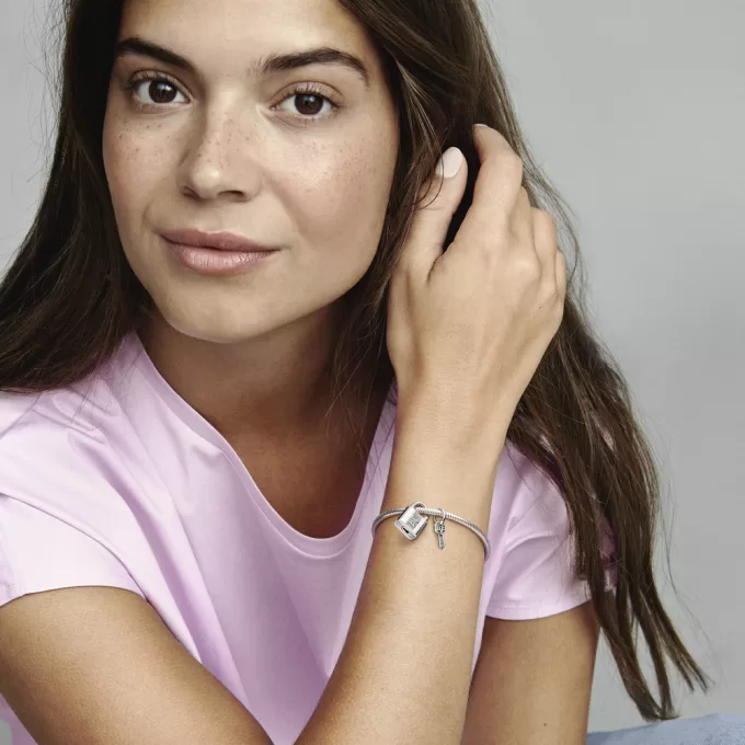 Padlock and Key Dangle Charm