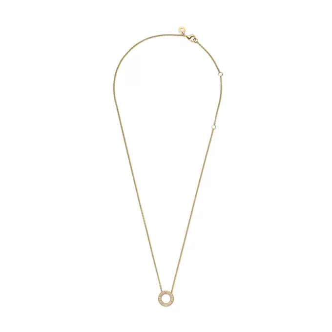 Pandora Logo Pavé Circle Collier Necklace
