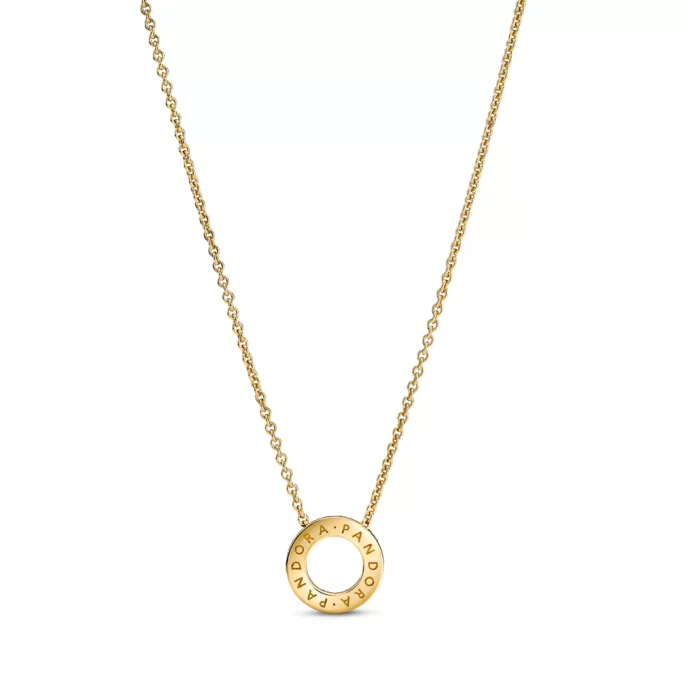 Pandora Logo Pavé Circle Collier Necklace