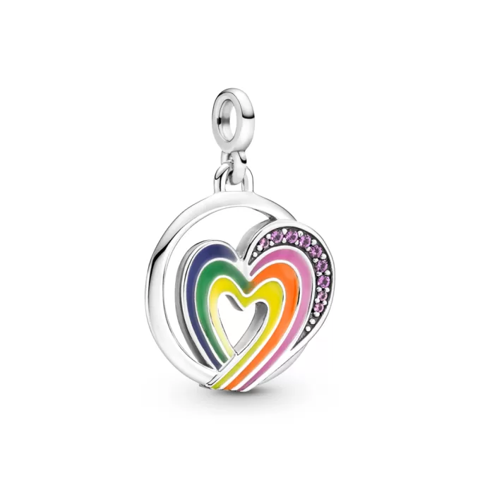 Pandora ME Rainbow Heart of Freedom Medallion Pandora ME Rainbow Heart of Freedom Medallion