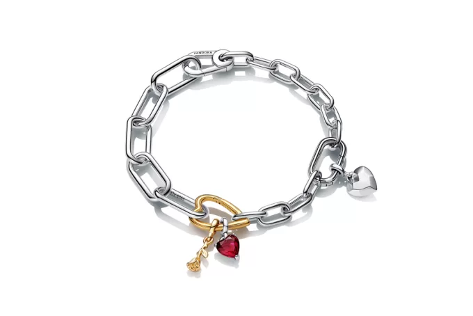 Pandora ME Two-tone Heart Link Chain Bracelet