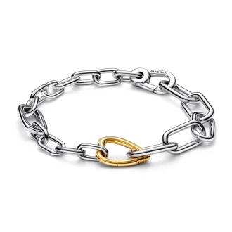 Pandora ME Two-tone Heart Link Chain Bracelet Pandora ME Two-tone Heart Link Chain Bracelet