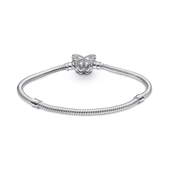 Pandora Moments Butterfly Clasp Snake Chain Bracelet