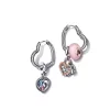 Pandora Moments Heart Charm Hoop  Earrings