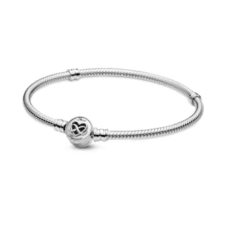 Pandora Moments Heart Infinity Clasp Snake Chain Bracelet