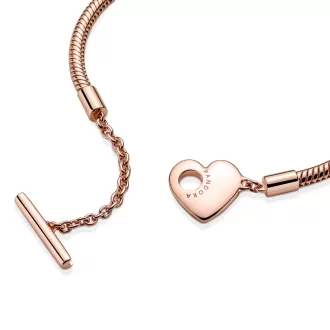 Pandora Moments Heart T-Bar Snake Chain Bracelet Pandora Moments Heart T-Bar Snake Chain Bracelet