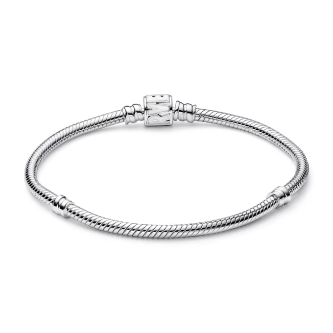 Pandora Moments Marvel Logo Clasp Snake Chain Bracelet