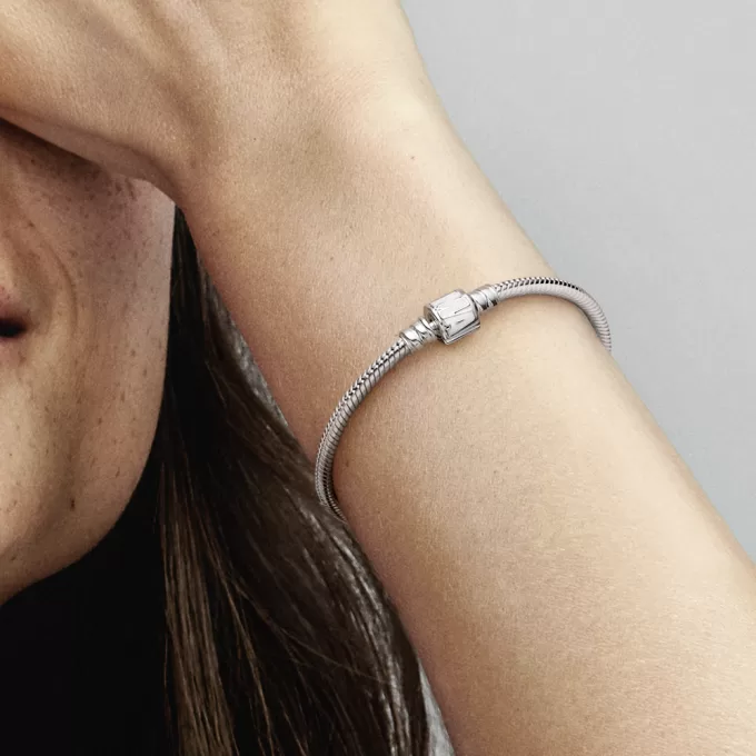 Pandora Moments Marvel Logo Clasp Snake Chain Bracelet