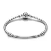 Pandora Moments Rose in Bloom Clasp Snake Chain Bracelet