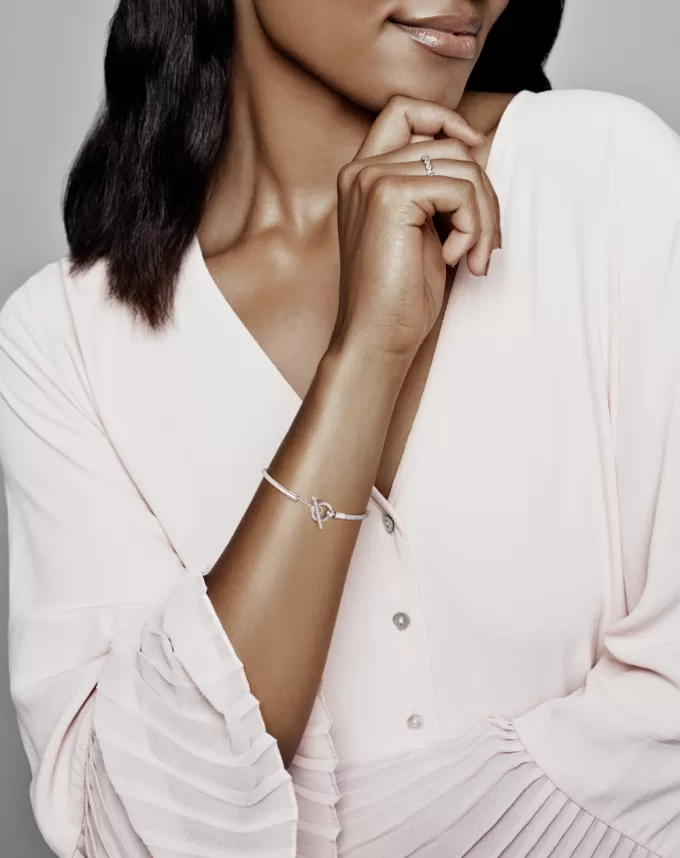 Pandora Moments T-Bar Snake Chain Bracelet