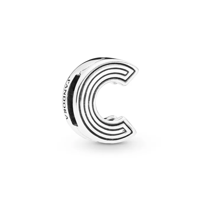 Pandora Reflexions letter C silver clip charm Pandora Reflexions letter C silver clip charm