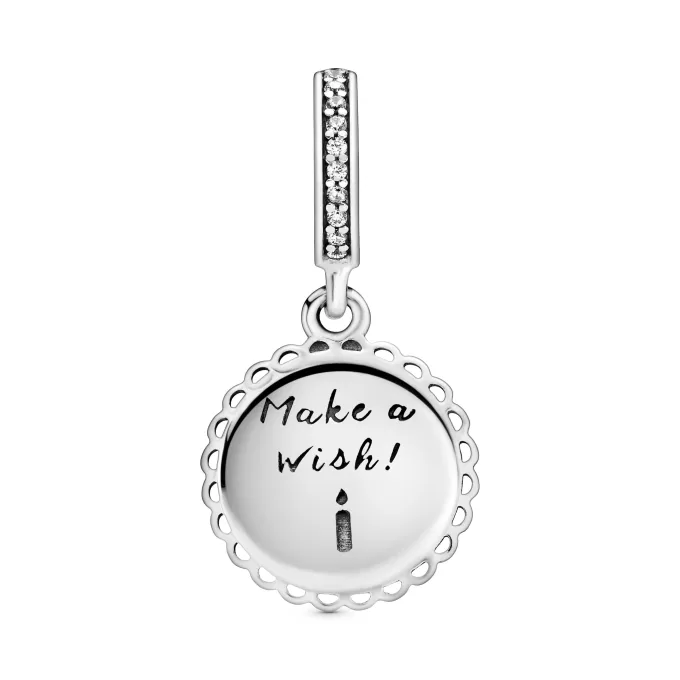 Pink Birthday Cake Dangle Charm