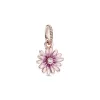 Pink Daisy Flower Dangle Charm