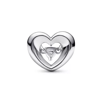 Radiant Heart & Floating Stone Charm