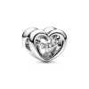 Radiant Heart & Floating Stone Charm