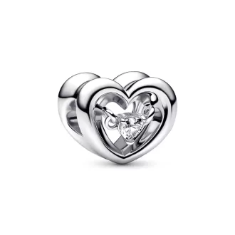 Radiant Heart & Floating Stone Charm