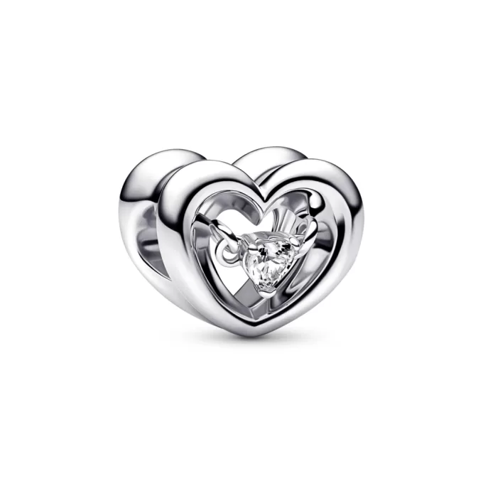 Radiant Heart & Floating Stone Charm