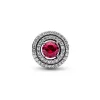 Red Sparkling Levelled Round Charm