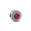 Red Sparkling Levelled Round Charm