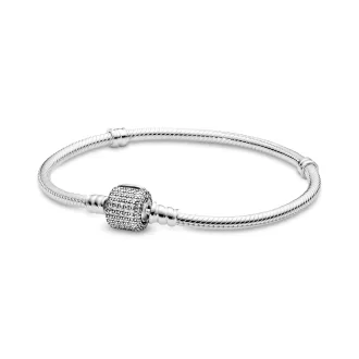 Silver bracelet with clear cubic zirconia Silver bracelet with clear cubic zirconia