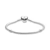 Silver bracelet with heart-shaped clasp