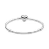 Silver bracelet with heart-shaped clasp and cubic zirconia Silver bracelet with heart-shaped clasp and cubic zirconia