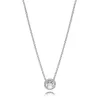Silver necklace with clear cubic zirconia