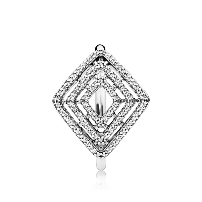 Silver ring with clear cubic zirconia Silver ring with clear cubic zirconia