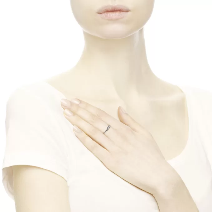 Silver ring with clear cubic zirconia Silver ring with clear cubic zirconia