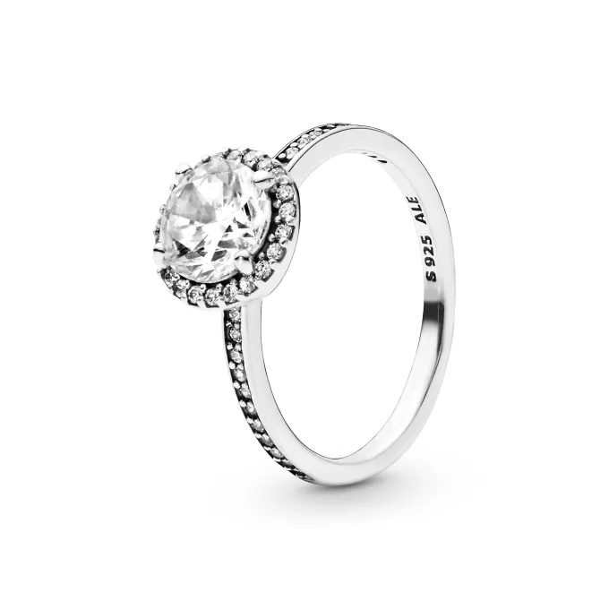 Silver ring with clear cubic zirconia Silver ring with clear cubic zirconia