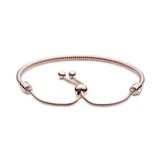 Snake chain 14k Rose Gold-plated bracelet with clear cubic zirconia Snake chain 14k Rose Gold-plated bracelet with clear cubic zirconia