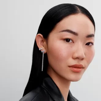 Sparkling Bow Drop Earrings