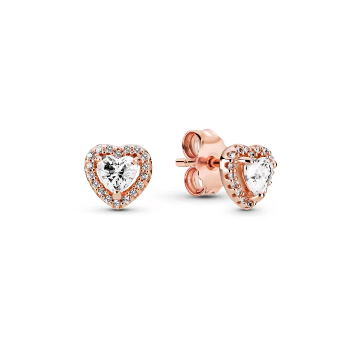 Sparkling Elevated Heart Stud Earrings Sparkling Elevated Heart Stud Earrings