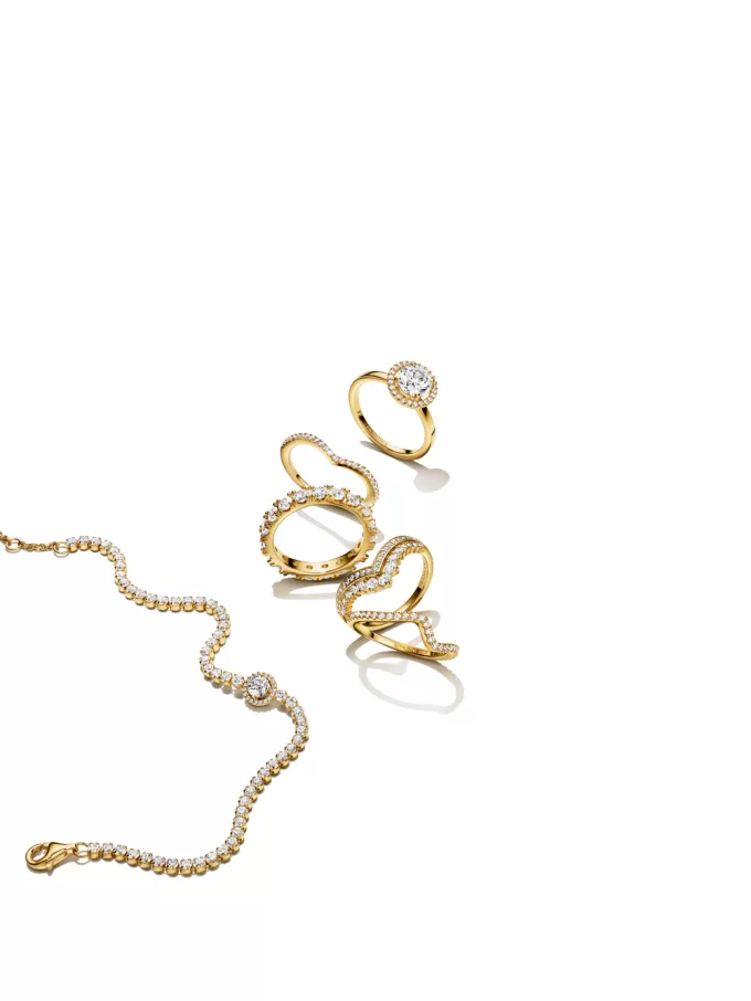 Sparkling Halo Tennis Bracelet