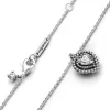 Sparkling Heart Halo Pendant Necklace
