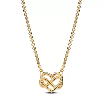 Sparkling Infinity Heart Collier Necklace