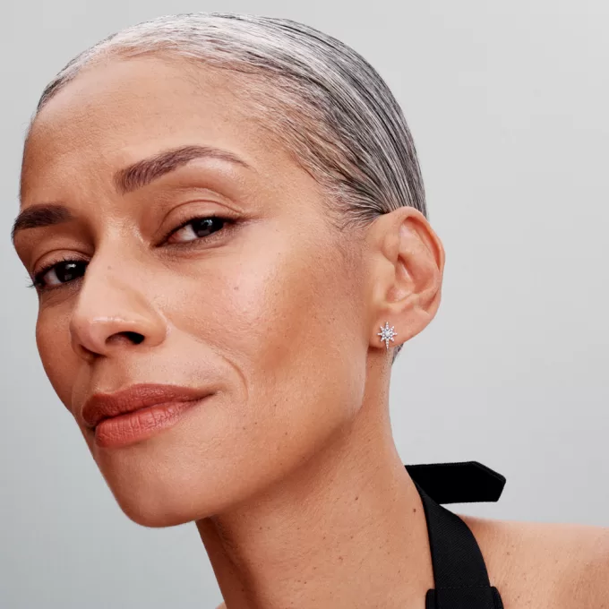 Sparkling North Star Stud Earrings