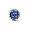Sparkling Pavé Round Blue Charm