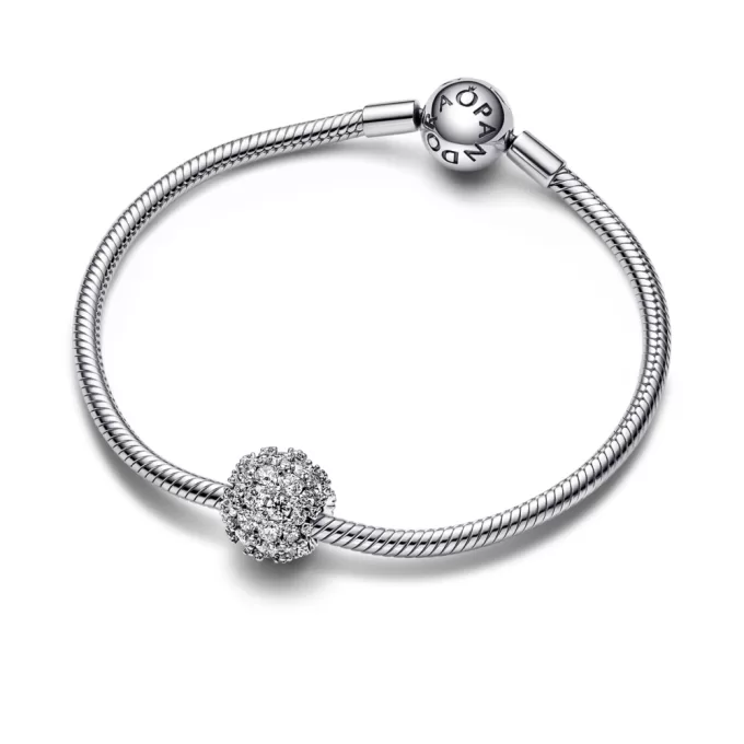 Sparkling Pavé Round Charm