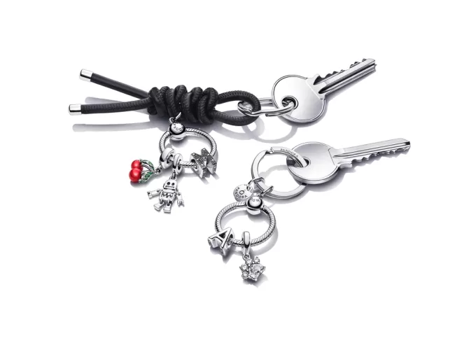 Sparkling Pet Paw Print Dangle Charm