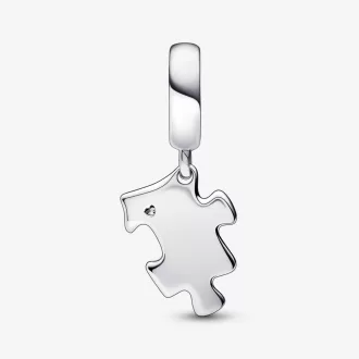 Sparkling Puzzle Piece Dangle Charm