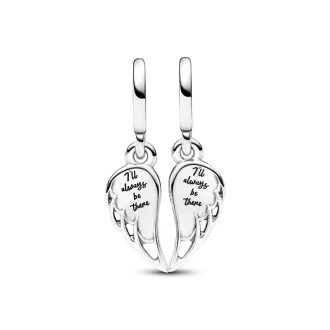 Sparkling Splitable Angel Wings Dangle Charm