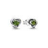 Spring Green Eternity Circle Stud Earrings
