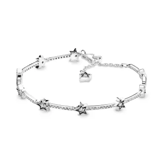 Star sterling silver bracelet with clear cubic zirconia Star sterling silver bracelet with clear cubic zirconia