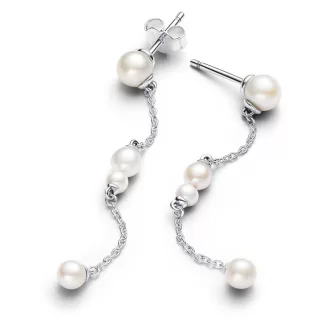 Treated Freshwater Cultured Pearl Drop Earrings