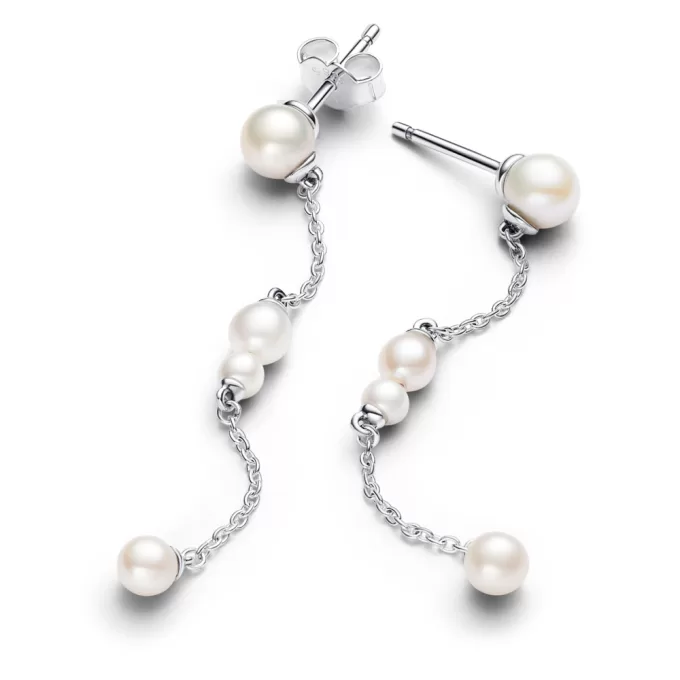 Treated Freshwater Cultured Pearl Drop Earrings